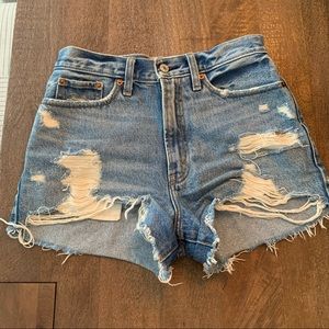 Abercrombie and fitch high rise jean short